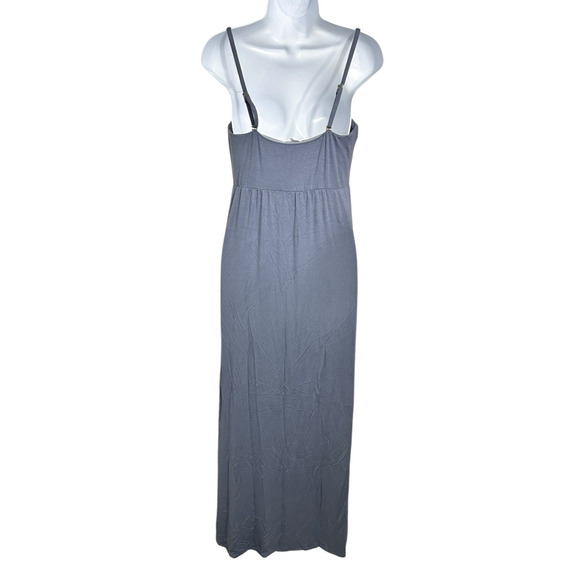 Soma Wknd Ultimate Support Strapless Maxi Dress Sz M Stone Blue Built In Bra - Picture 9 of 10